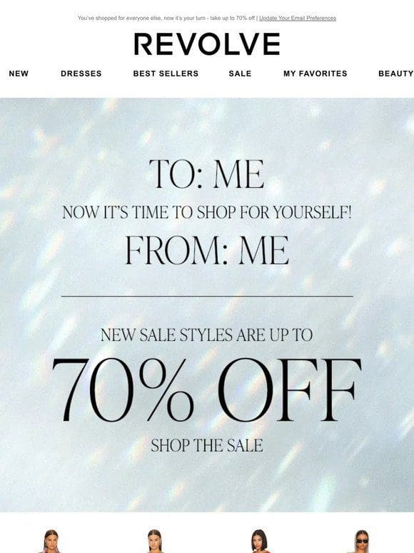 Because YOU deserve up to 70% OFF