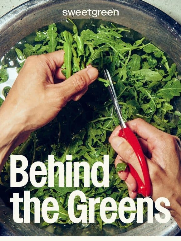 Behind the greens