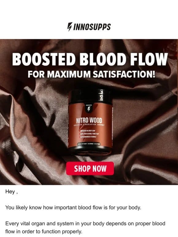 Better Blood Flow = Intense Pleasure