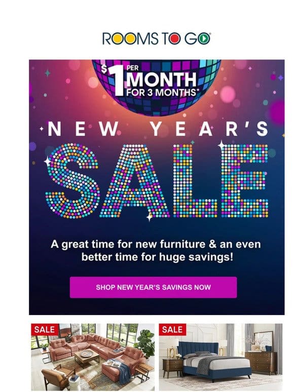 Big New Year’s Sale savings start now!