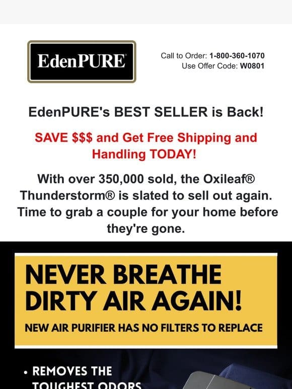 Big Savings on EdenPURE Oxileaf!