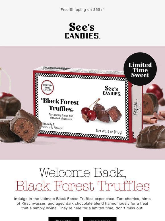 Black Forest Truffles: Back for a Limited Time