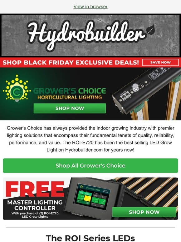 Black Friday Exclusive Deals from Grower’s Choice!