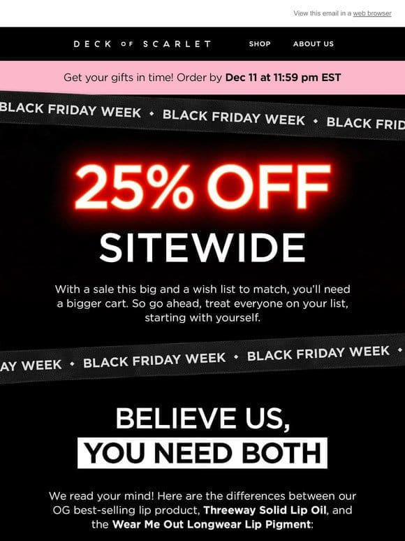 Black Friday! Our biggest SALE of the year
