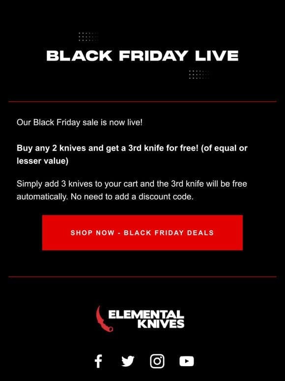 Black Friday Sale Now Live