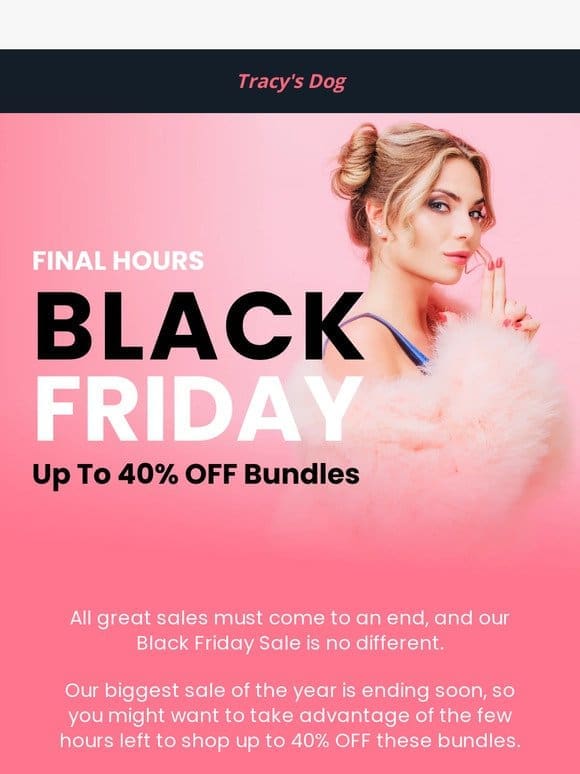 Black Friday Sale is almost OVER!