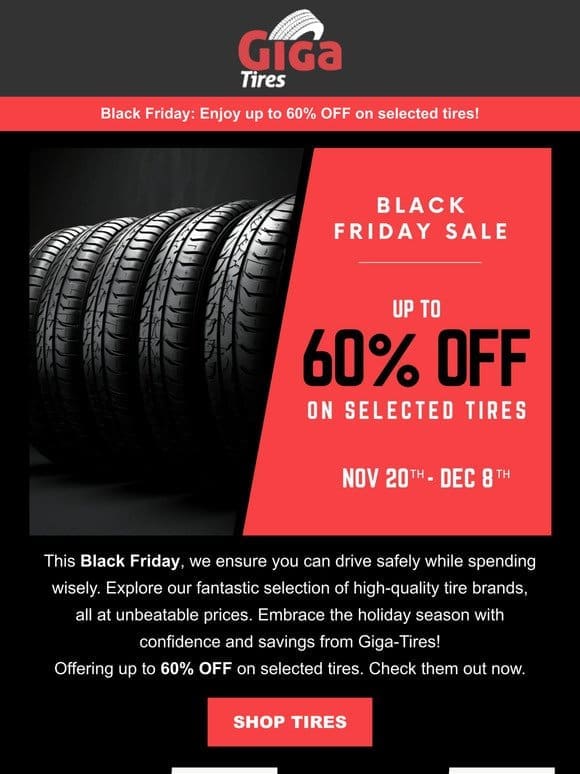 Black Friday Tire Bonanza: Drive Safely， Spend Wisely!