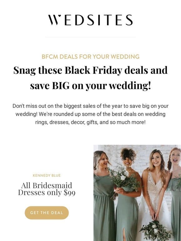 Black Friday Wedding Deals