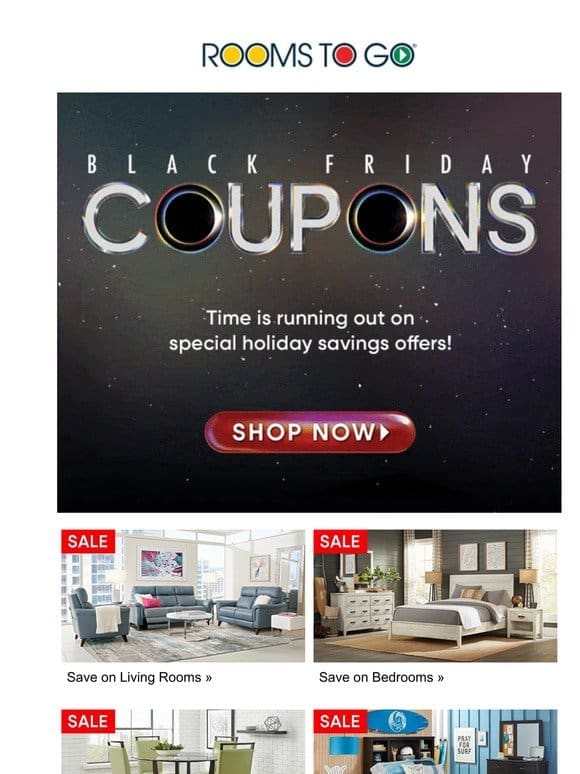 Black Friday coupon savings end soon!