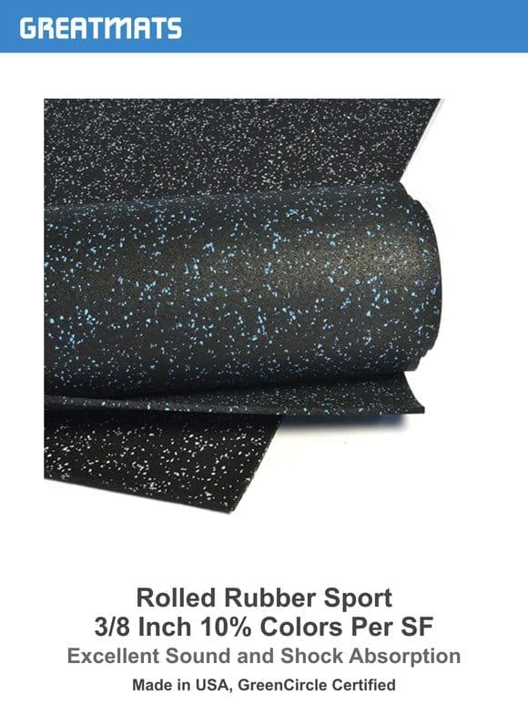 Black or Color Fleck? Choose Your Style with Rolled Rubber Sport!