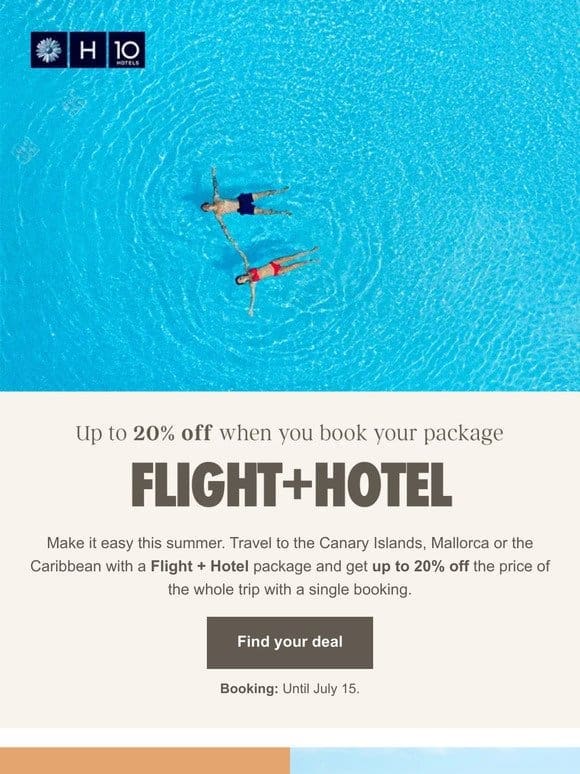 Book Flight + Hotel in island destinations， up to 20% off!