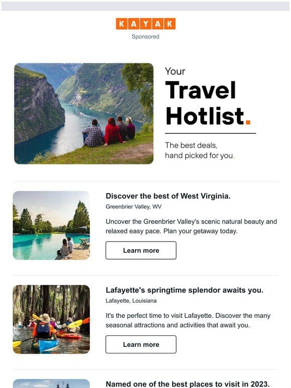 Book your next trip from our Hotlist