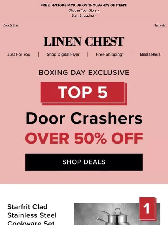 Boxing Day Door Crasher Deals OVER 50% OFF >