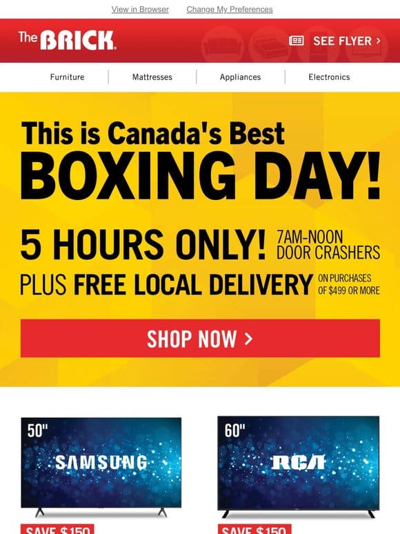 Boxing Day Rush: 5-Hour Deals – Act Fast!