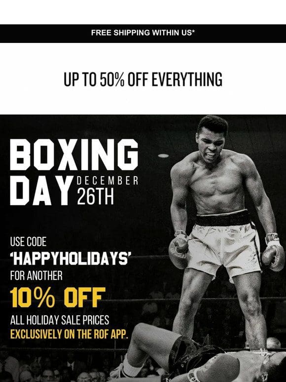 Boxing Day x All Day Happy Hour