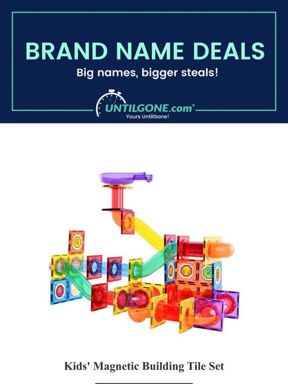 Brand Name Deals – 71% OFF Kids’ Magnetic Building Tile Set