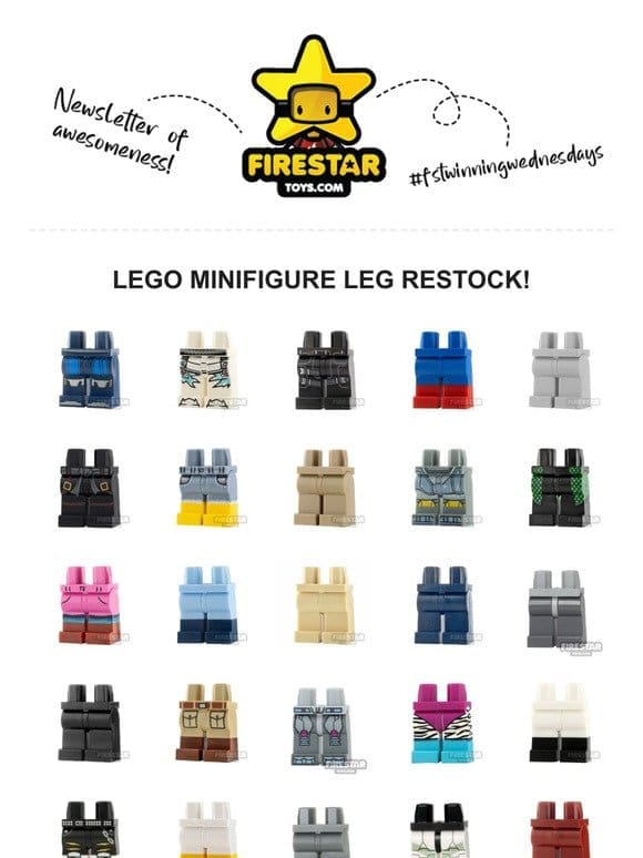 Brick by Brick: Unveiling Our Restocked LEGO Leg Parts Collection! ♻️