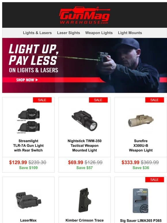Brighten Up Your Day with These Light & Lasers Deals | Streamlight TLR-7A for $130