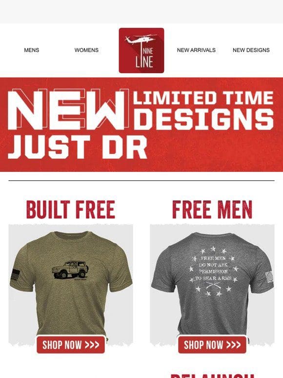 Built Free   New Designs Just Dropped!