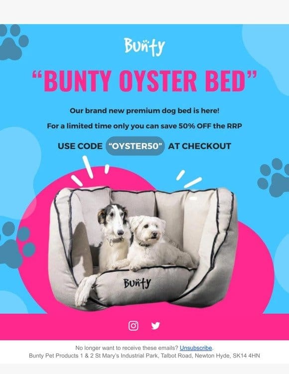 Bunty’s New Oyster Bed at 50% for the first time ever