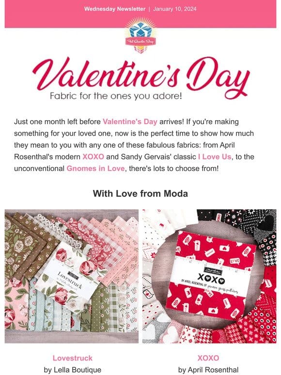 Bursting with love: fabric for the ones you adore!