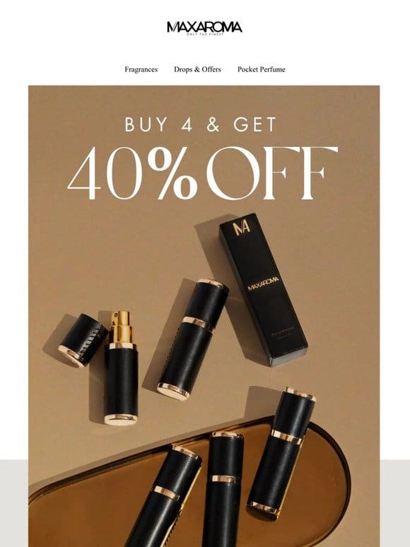 Buy 4 Get 40% OFF – Pocket Perfumes