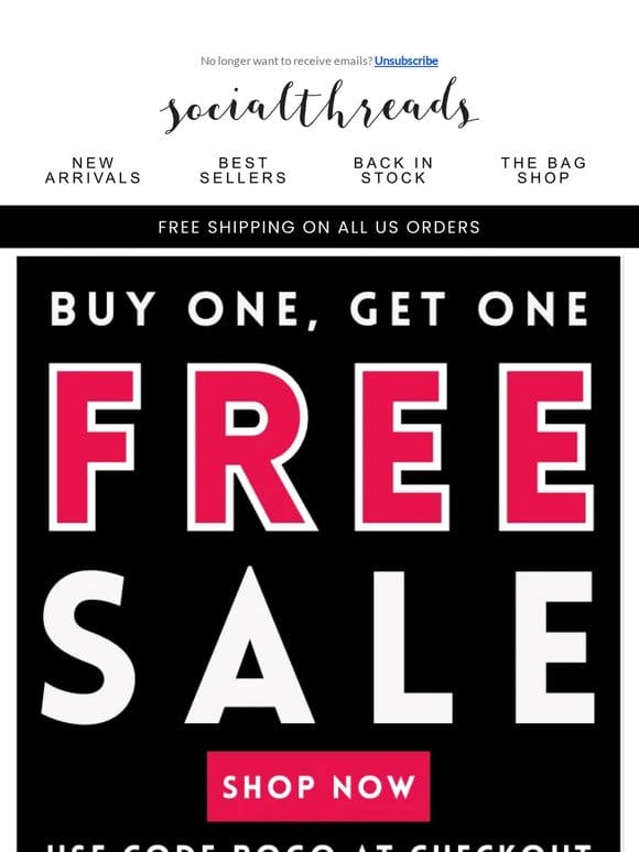 Buy One， Get One FREE!
