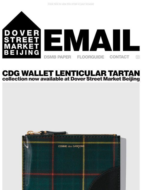 CDG Wallet Lenticular Tartan collection now available at Dover Street Market Beijing