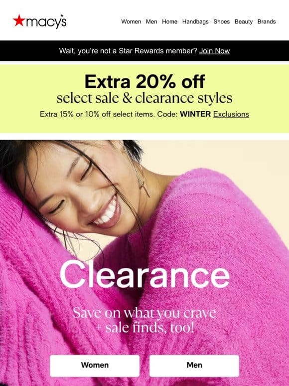 CLEARANCE! Major deals you don’t want to miss