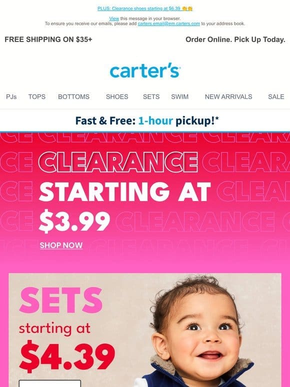 CLEARANCE: Outfit sets from $4.39