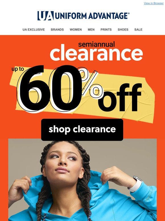 Clearance up to 60% off