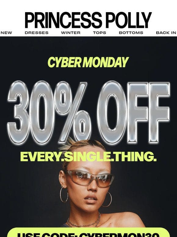 CYBER MONDAY DISCOUNTS INSIDE