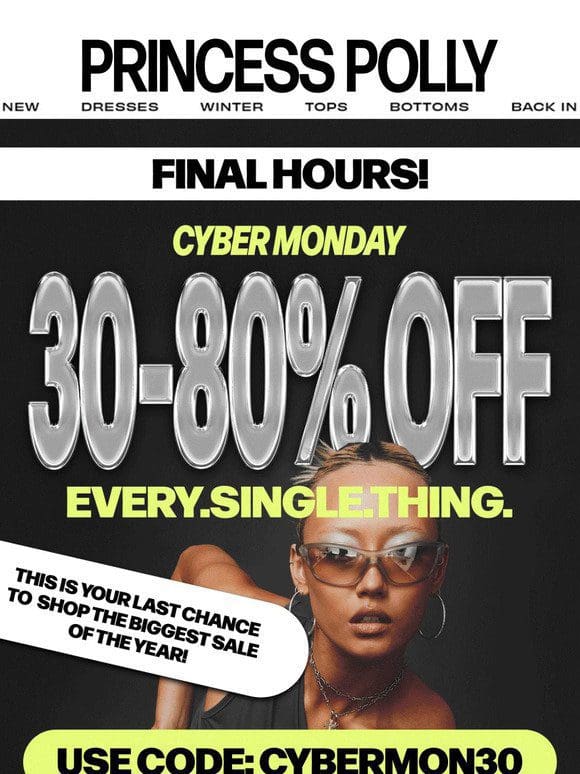 CYBER MONDAY IS ENDING