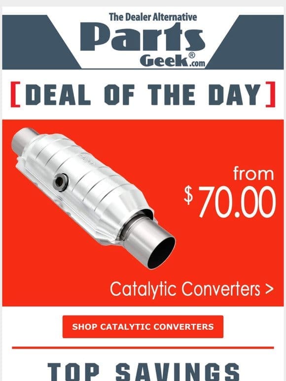 Catalytic Converters Over 90% Less Than Retail
