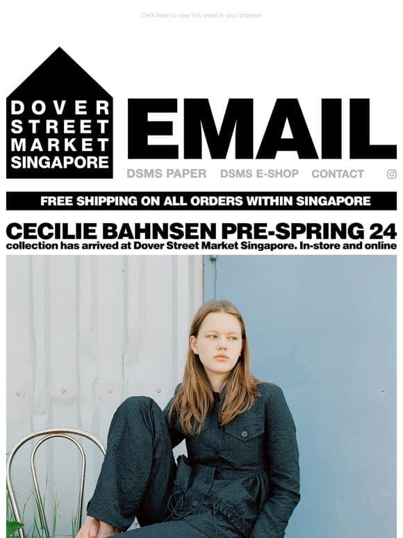 Cecilie Bahnsen Pre-Spring 24 collection has arrived at Dover Street Market Singapore. In-store and online