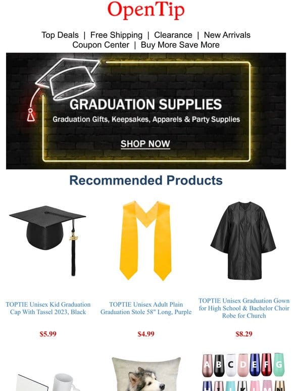 Celebrate Your Grad! Hot-Selling Graduation Gifts， Apparel & More Supplies Here!