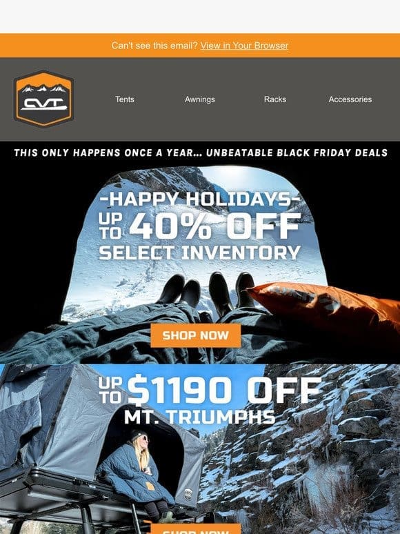 Celebrate the holidays with CVT’s Sitewide Sale  ️
