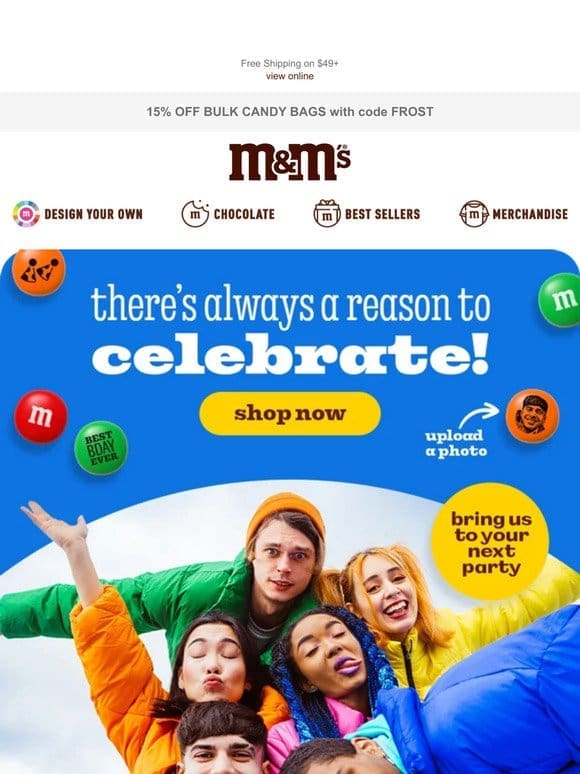 Celebrate with M&M’S Bulk Candy Bags