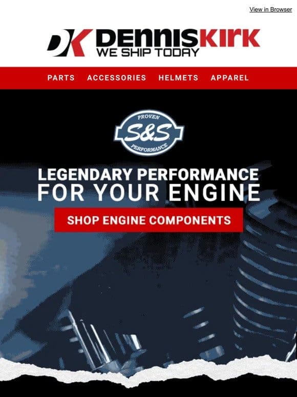 Check out the full line of S&S Cycle Engine Components for your Harley now!