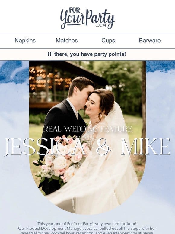 Cheers to Jess + Mike!