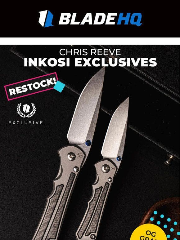 Chris Reeve Large & Small Inkosi Exclusives in stock!