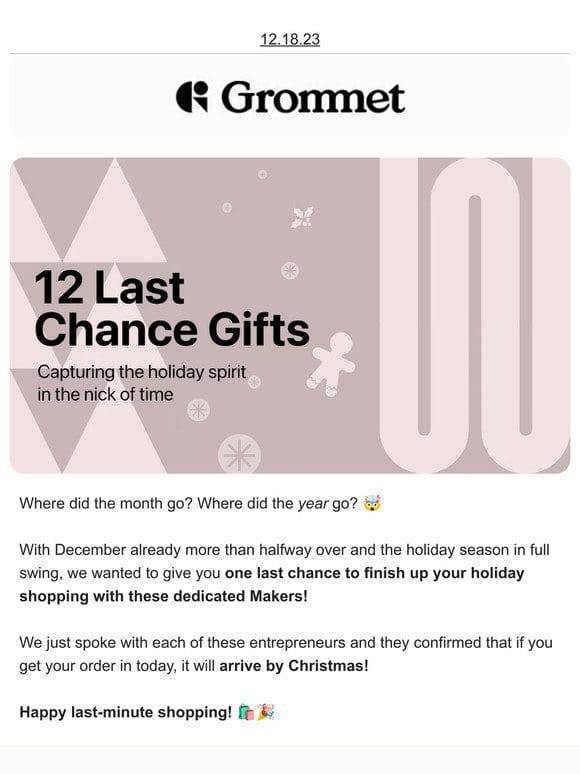 [Christmas Delivery] 12 last-minute gifts