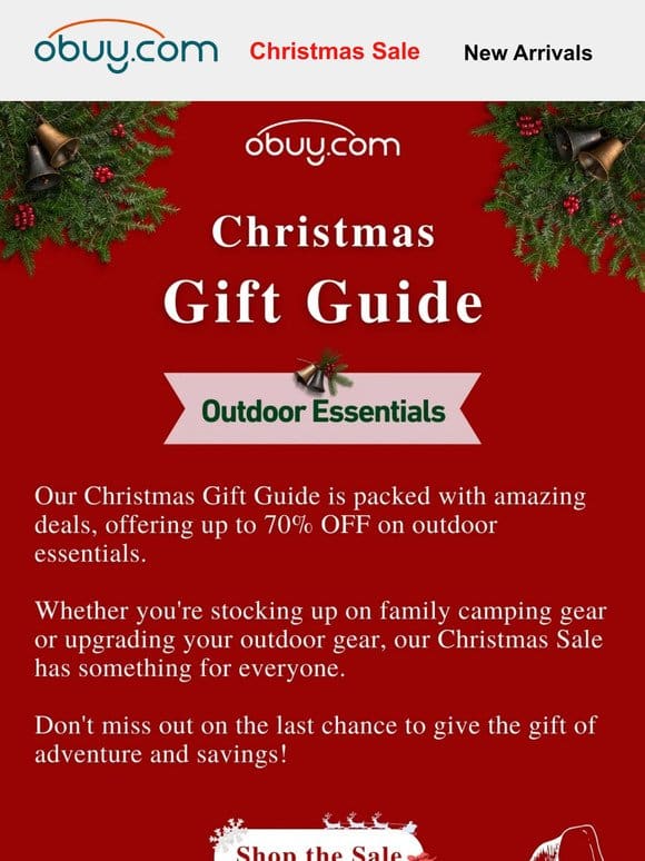 Christmas Gift Guide | Up to 70% OFF Outdoor Essentials