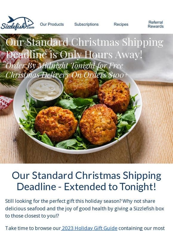 Christmas Shipping Deadline – Extended Through Midnight Tonight!