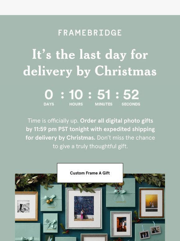 Christmas is one week away! Last chance for gifts