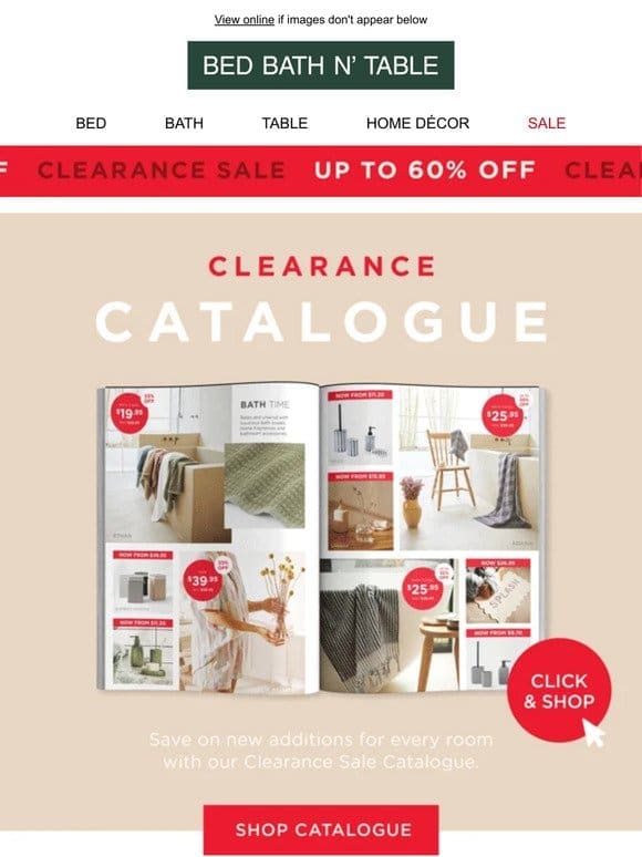 Clearance Catalogue OUT NOW!