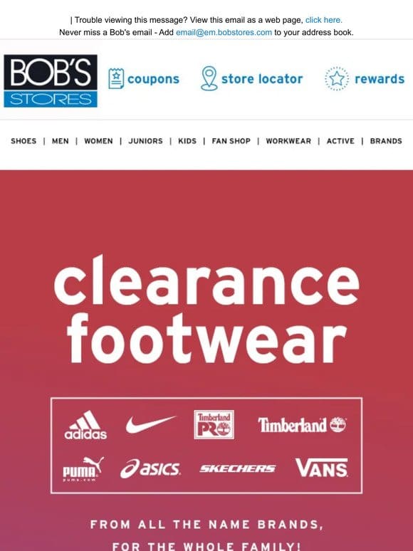 Clearance Footwear – Up to 80% OFF!