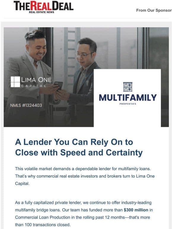 Close Your Next Multifamily Bridge Loan Quickly with Lima One