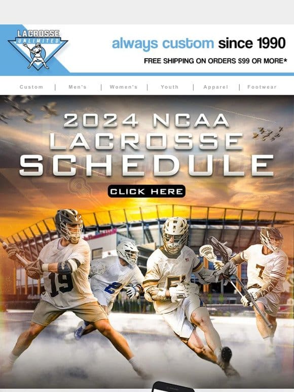 College lax schedule is LIVE