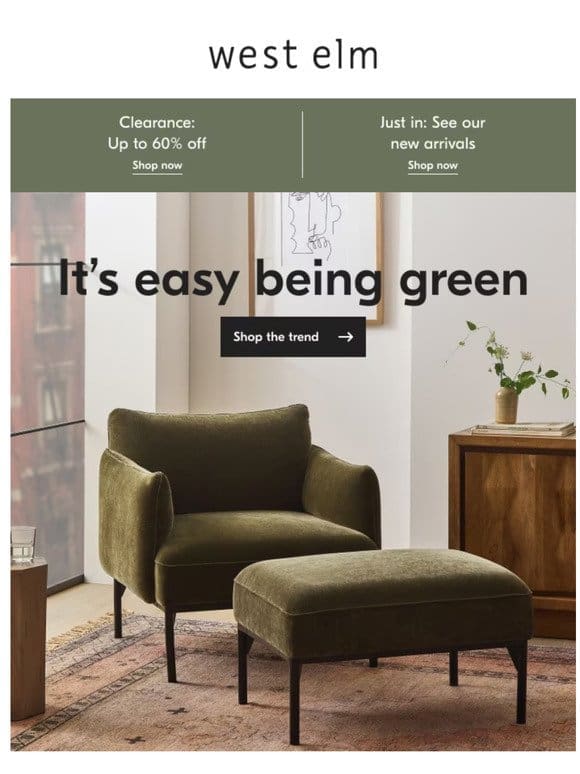 Color trend alert: Go green with us